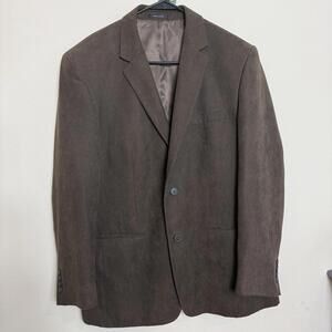 Mens VIA  Europa‎ Stylish Brown Blazer Macys - 44R Microfiber